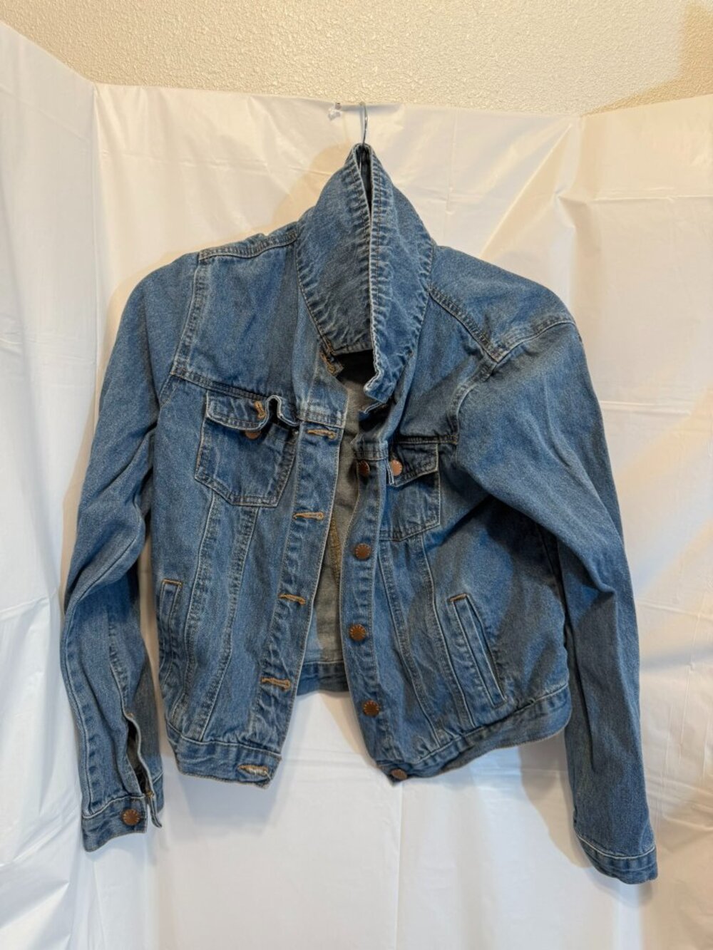Forever 21 Essential Denim Jacket Blue Medium Wash Small S Trucker